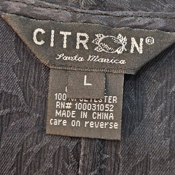 Citron Santa Monica Silk Multicolor Floral Kimono Jacket Large Boho - Picture 8 of 12